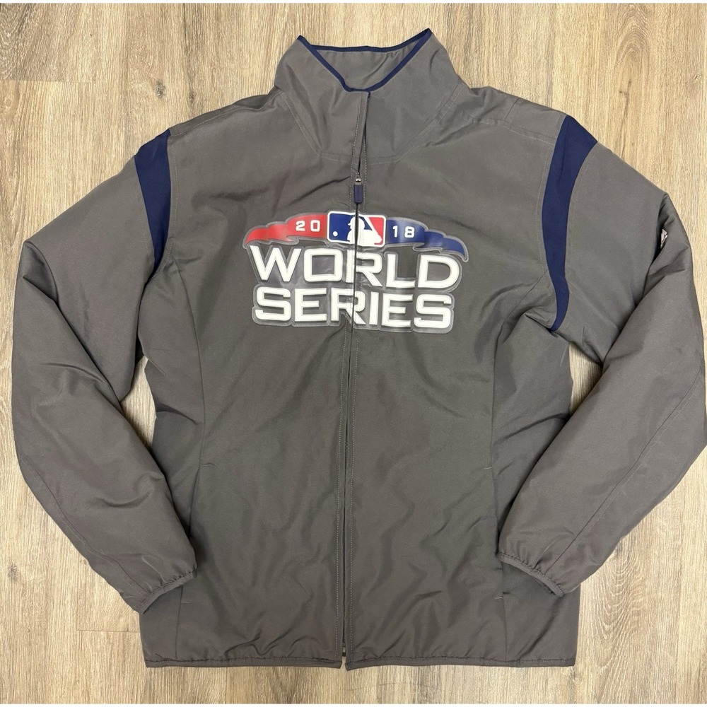 Majestic ThermaBase 2018 MLB World Series Jacket Gray Large Authentic M